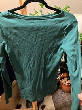 Emerald green cotton t-shirt - like new, size S